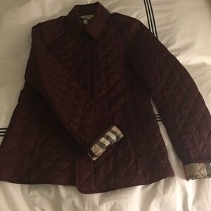 Burberry Quilted Jacket in Deep Burgundy